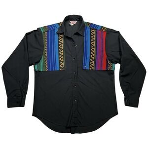 Vintage H Bar C Western Ranchweqr Womans Button Up Long Sleeve Shirt‎ Size 12/36